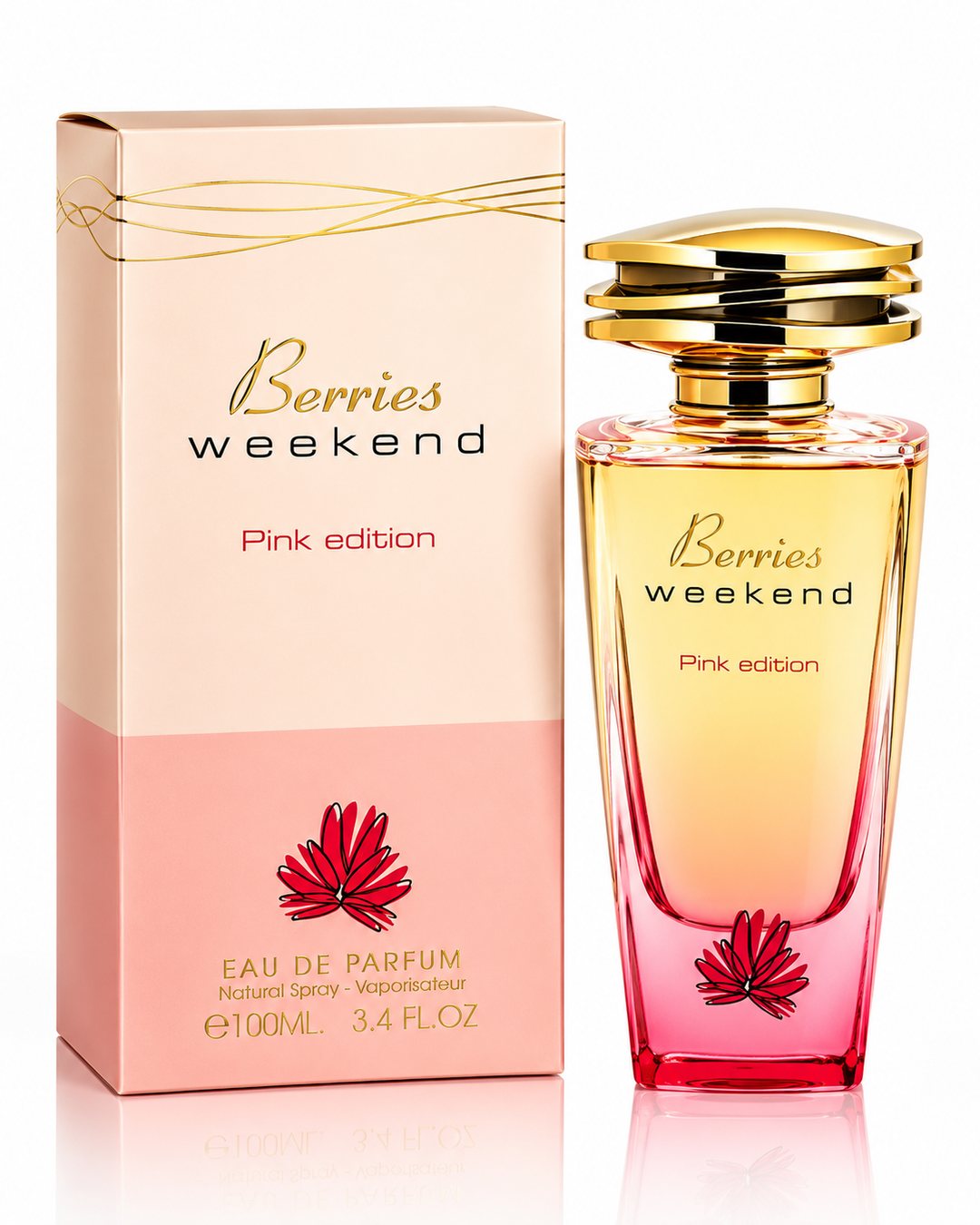 Berries Weekend Pink Edition, Berries Weekend Women Eau de Parfum for Women, 100 ml, Iris, Peach and Floral Fragrance, Berry Weekend Perfume for Women Sapphire's choice — 1 of 3