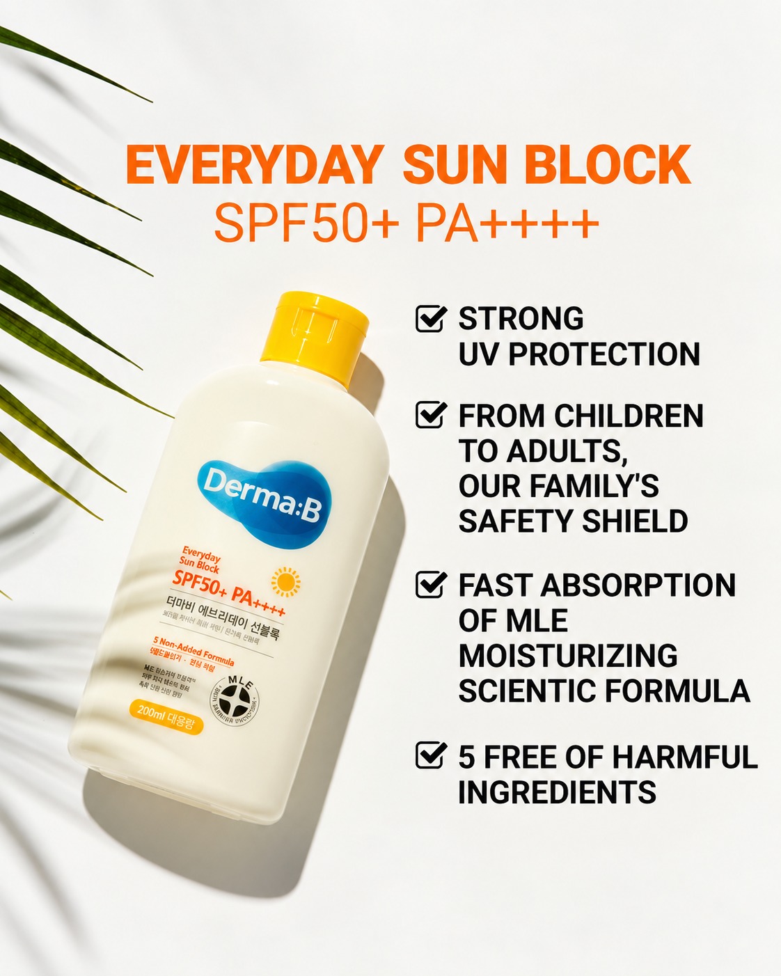 Derma:B Everyday Sunscreen SPF 50+ 200ml — 2 of 3